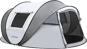 Camping Instant Pop Up Tent, 2/4/6/8/10 Person, Water Resistant Dome, Easy Setup for Camping Hiking and Outdoor, Portable with