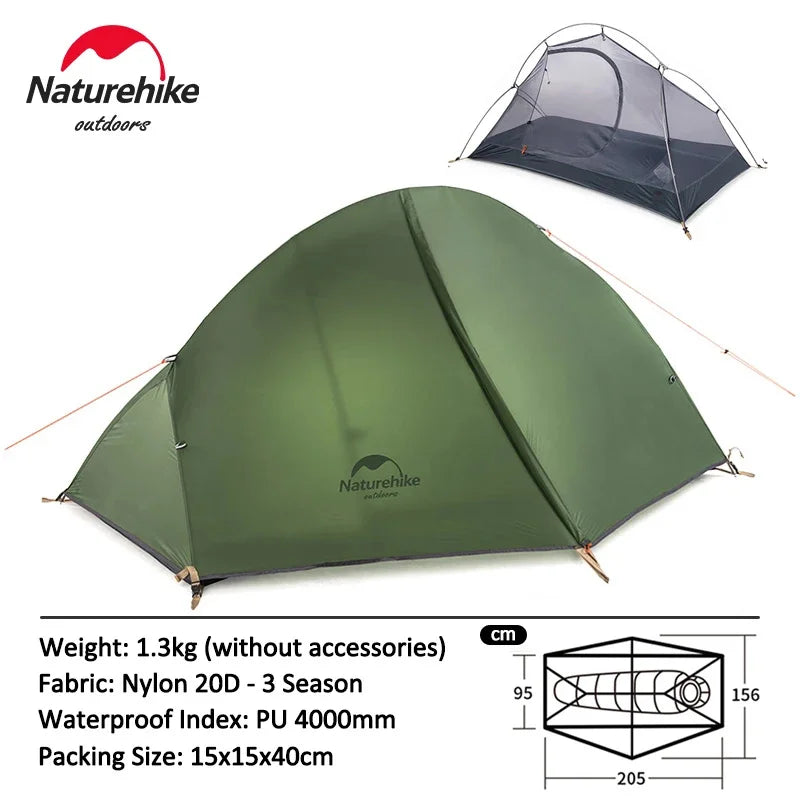 Naturehike Tent 1 2 Person Cycling Tent Ultralight Camping Tent Fishing Tent Waterproof Sun Shelter Canopy Outdoor Travel Tent