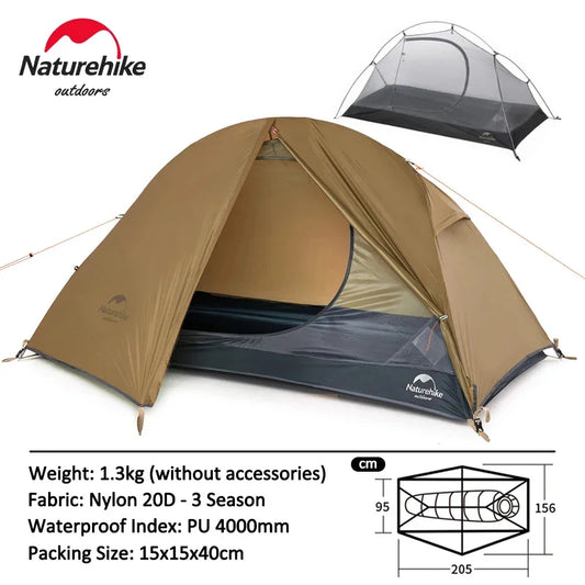 Naturehike Tent 1 2 Person Cycling Tent Ultralight Camping Tent Fishing Tent Waterproof Sun Shelter Canopy Outdoor Travel Tent