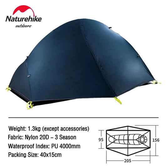 Naturehike Tent 1 2 Person Cycling Tent Ultralight Camping Tent Fishing Tent Waterproof Sun Shelter Canopy Outdoor Travel Tent