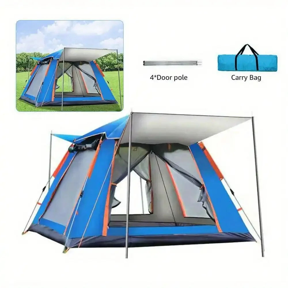 3-4 Person Automatic Camping Tent Hiking Instant Canopy Pop Up Tents Waterproof